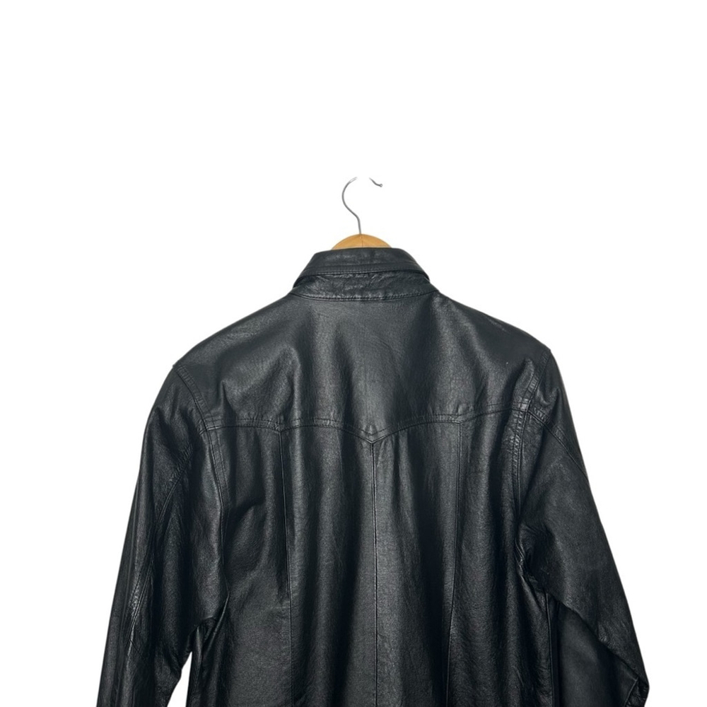 Harley Davidson Vintage Classic Leather Motorcycle Snap Jacket Women’s Medium - Picture 10 of 16